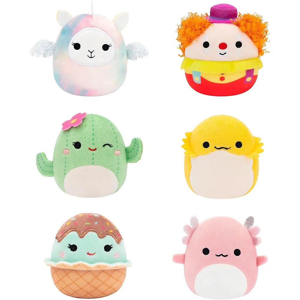 Squishmallows Micromallows 6er Pack Archie, Bimbi, Lucy-May, Maritza, Maya & Rodry 6,5cm