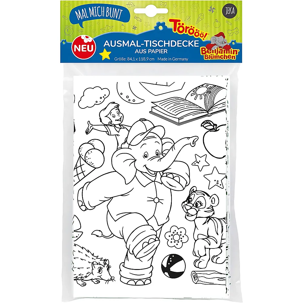 Jeka Benjamin Bl�mchen Papier-Tischdecke zum Ausmalen