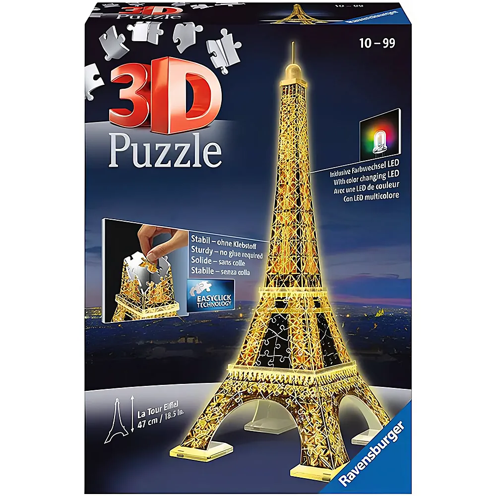 Ravensburger 3D Puzzle Eiffelturm bei Nacht 2021 226Teile