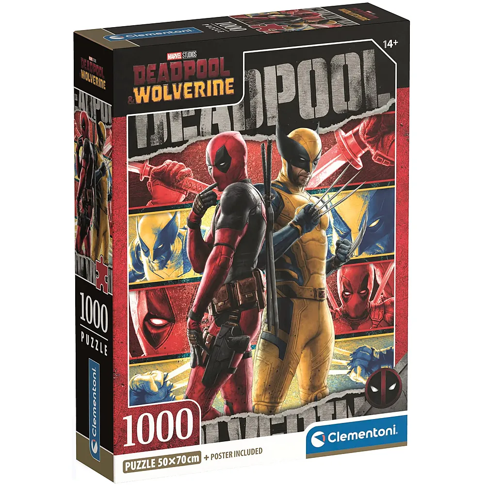 Clementoni Puzzle Marvel, Deadpool - 1000 Teile