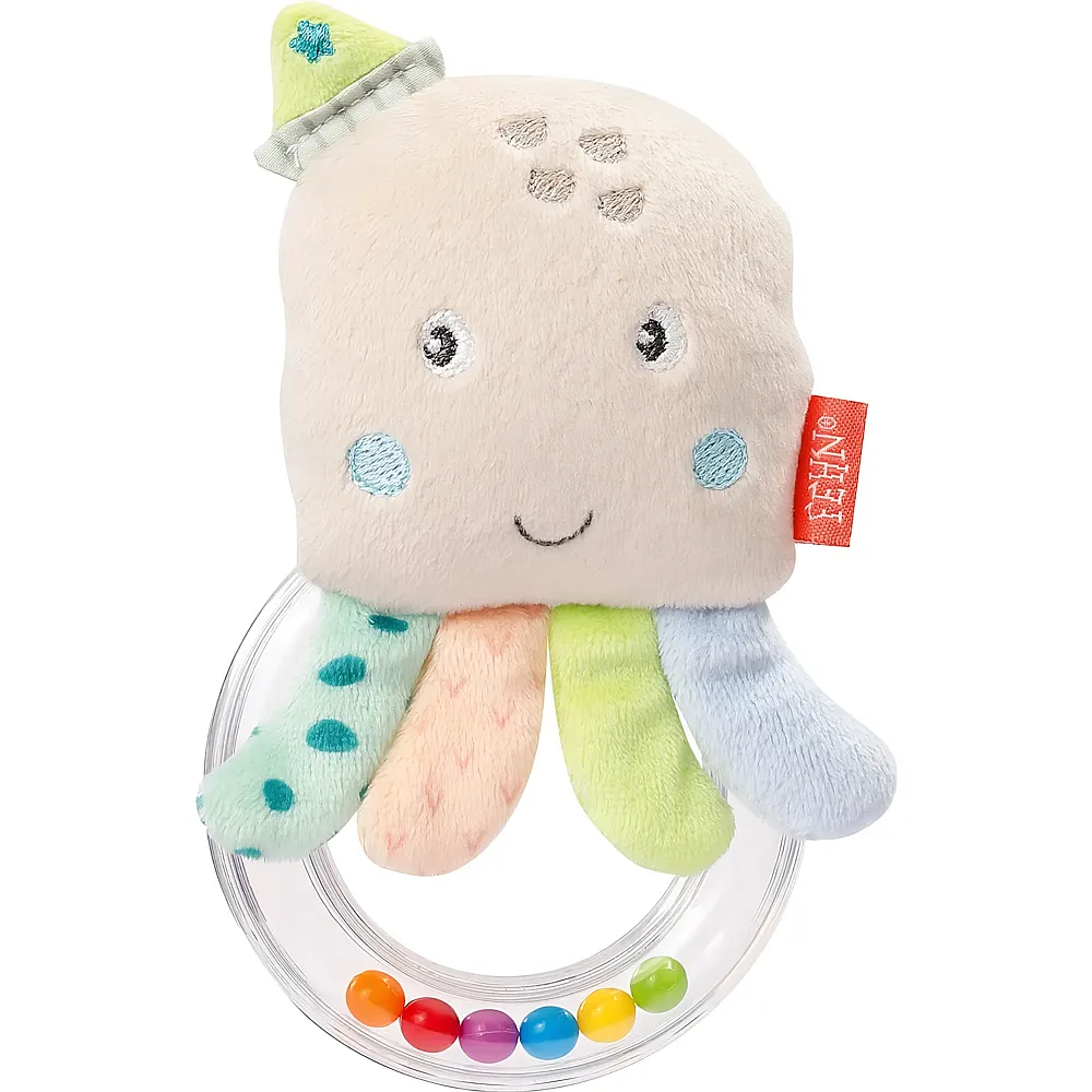 Fehn Rasselring Oktopus - 14 cm | Rasseln