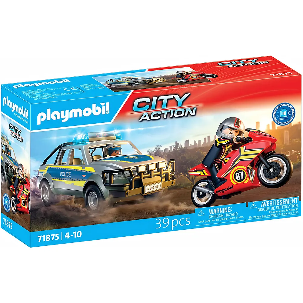 PLAYMOBIL City Action Verfolgungsjagd mit Polizei Pick-Up 71875