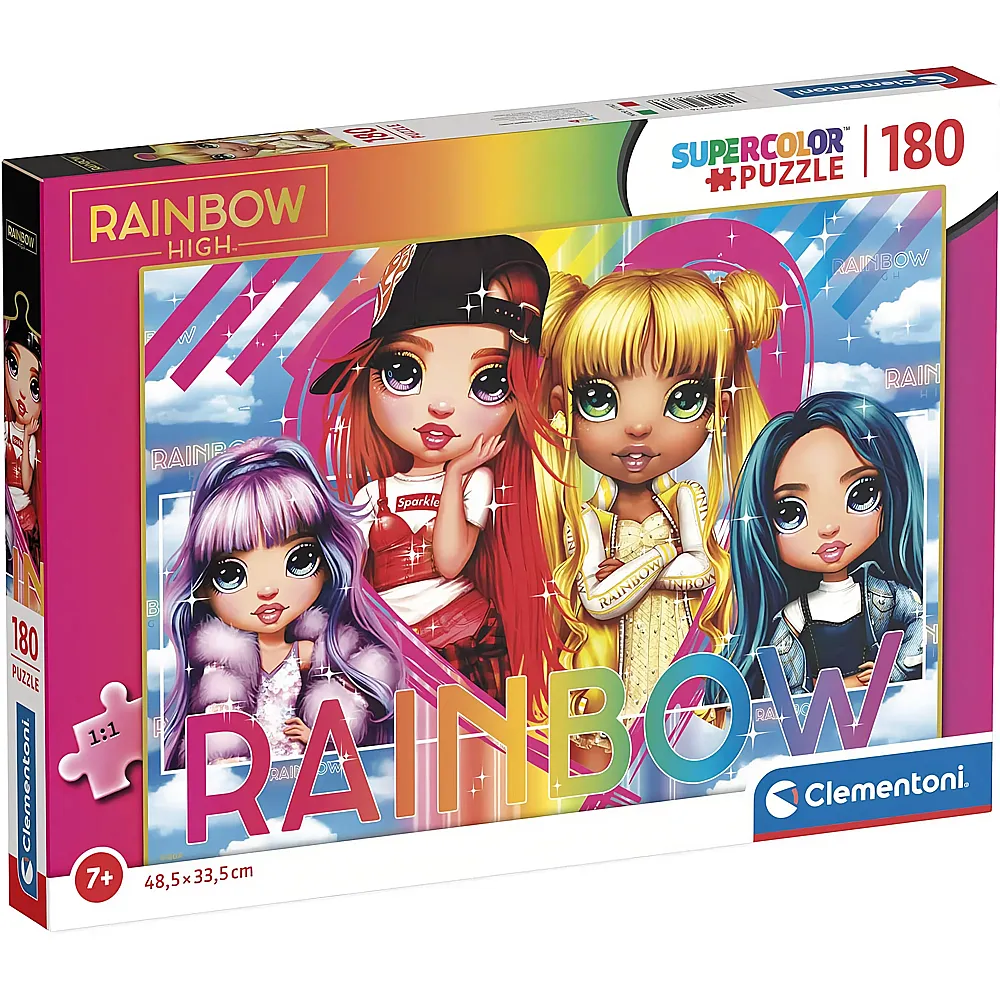 Clementoni Puzzle Supercolor Rainbow High - 180 Teile