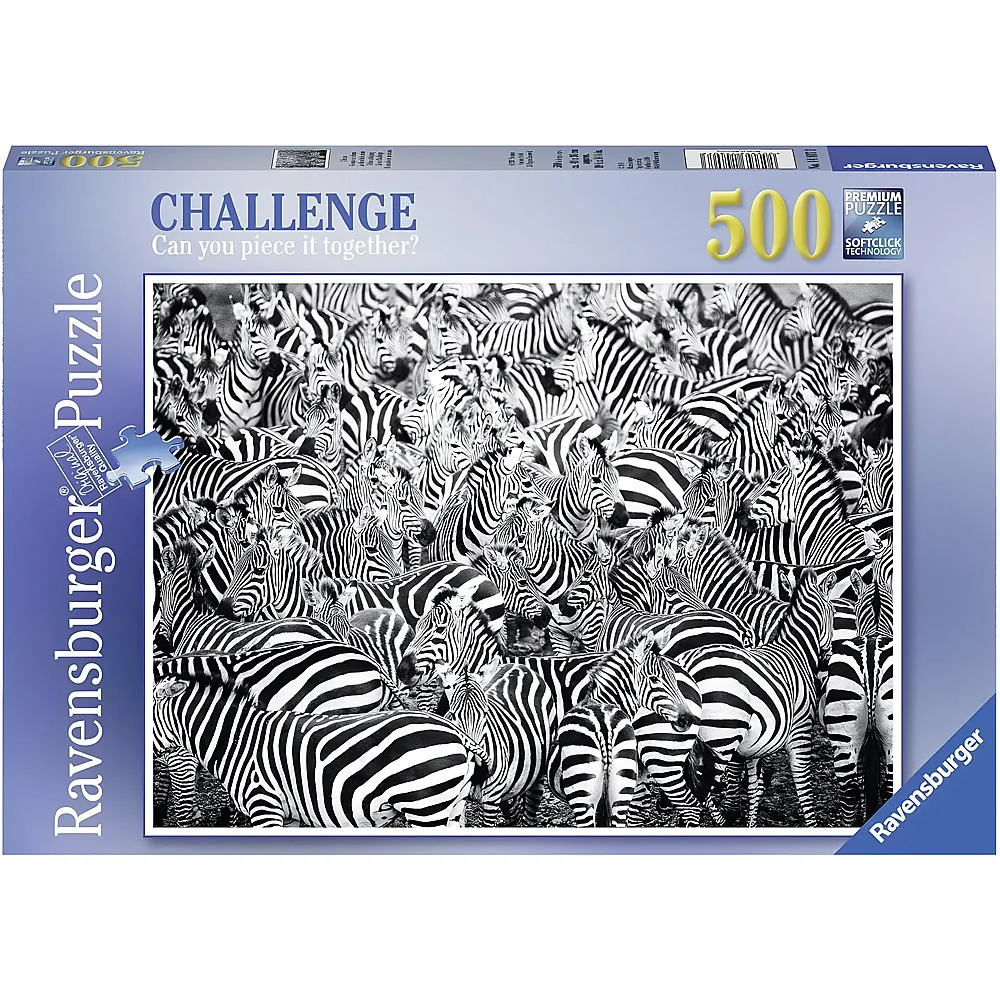 Ravensburger Puzzle Challenge Zebra - 500 Teile