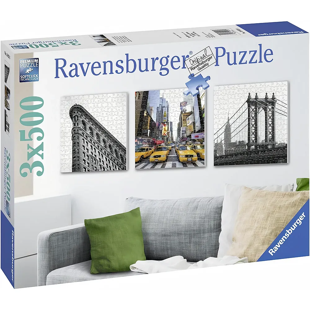 Ravensburger Puzzle 3in1 New York City Impressionen - 500 Teile