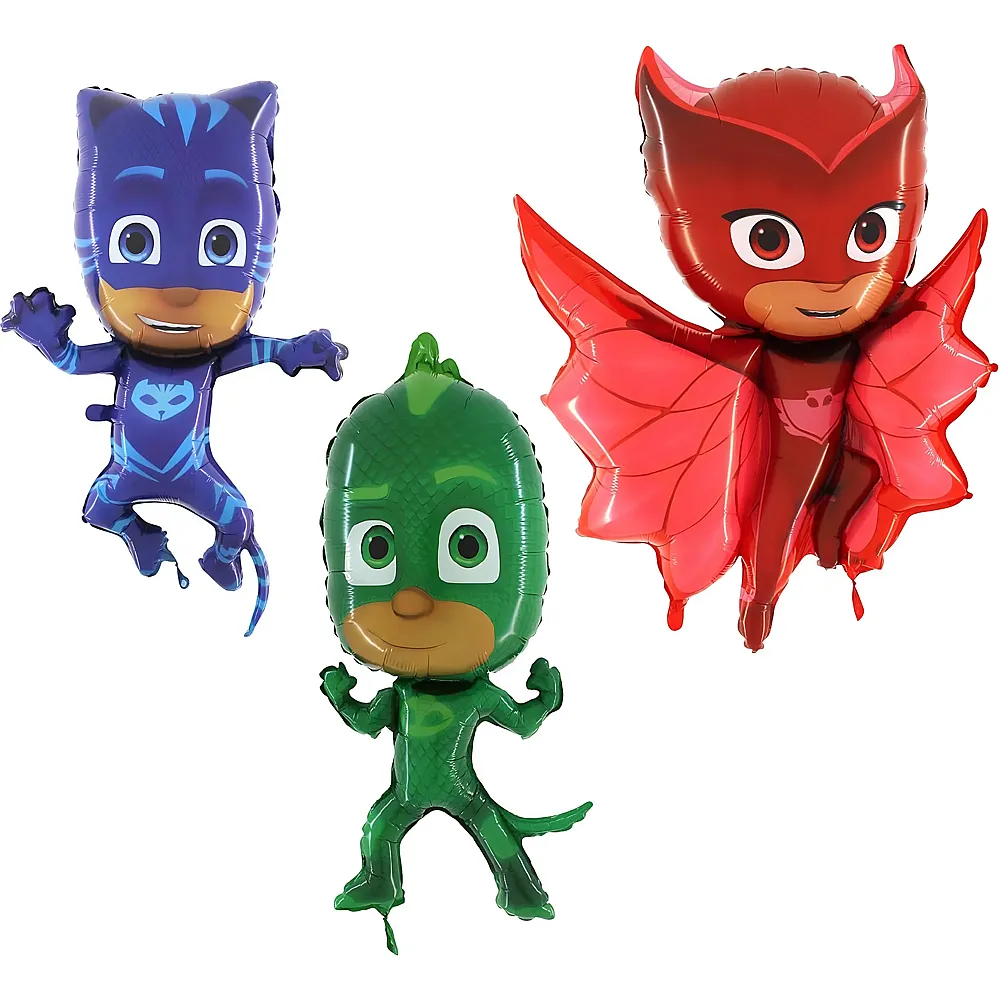 meinspielzeug - Toyland Folienballon-Set Catboy, Gekko & Owlette PJ Masks | Folienballone