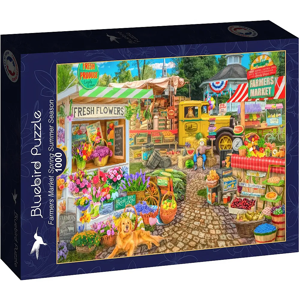 Bluebird Puzzle Farmers Market Spring Summer Season - 1000 Teile
