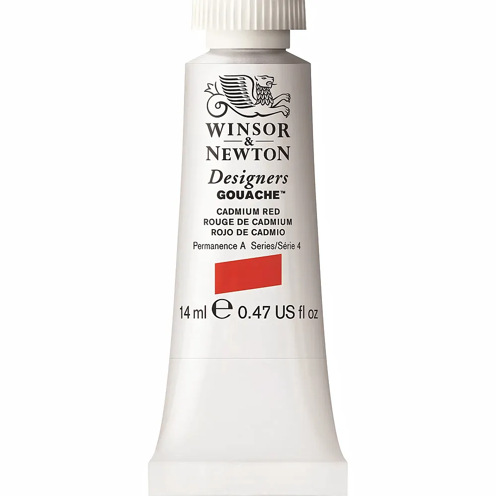 Winsor & Newton Designers Gouache Wasserbasierte K�nstlerfarbe Kadmiumrot - 14 ml | Farbe & Kreide