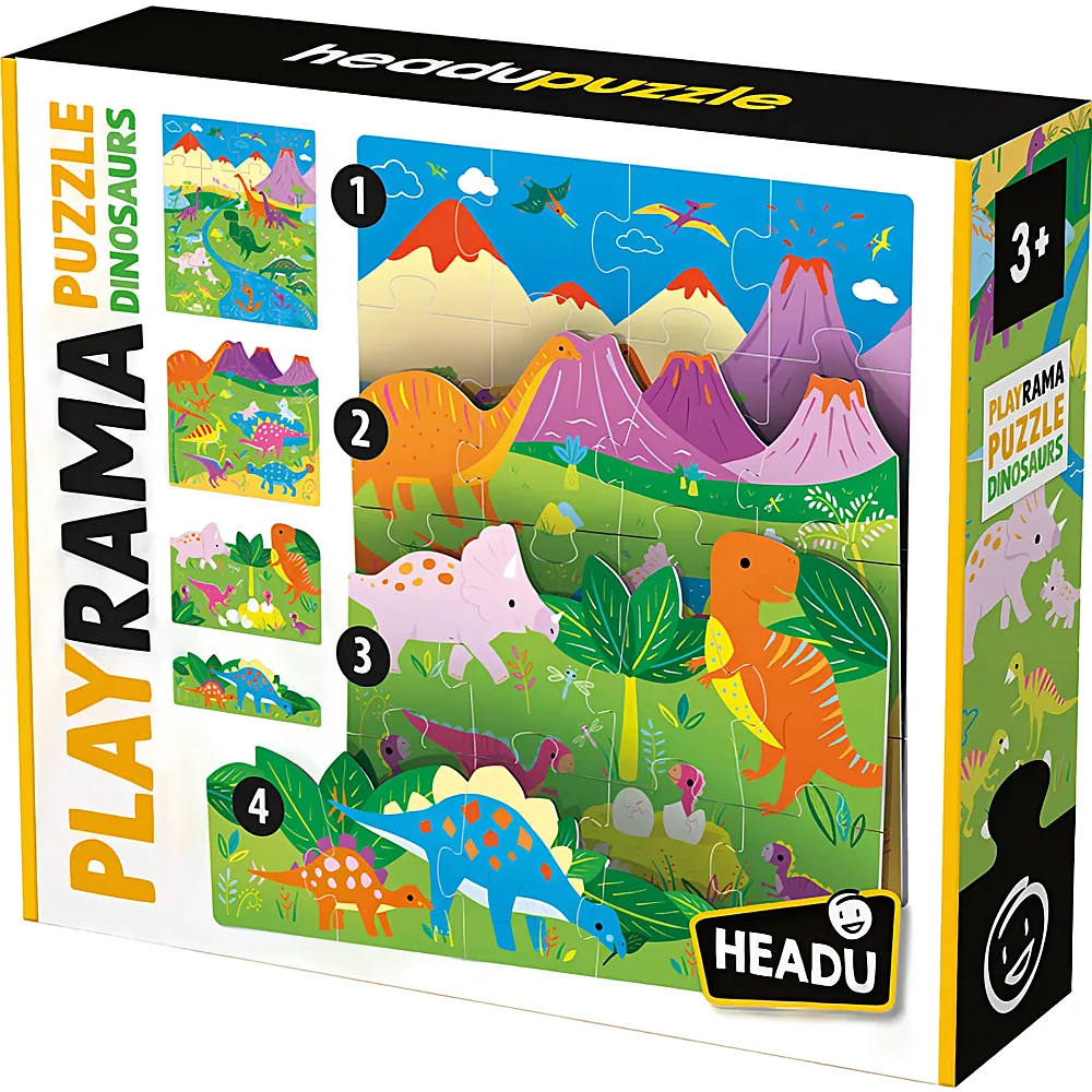 Headu Puzzle Playrama The Dinosaurs