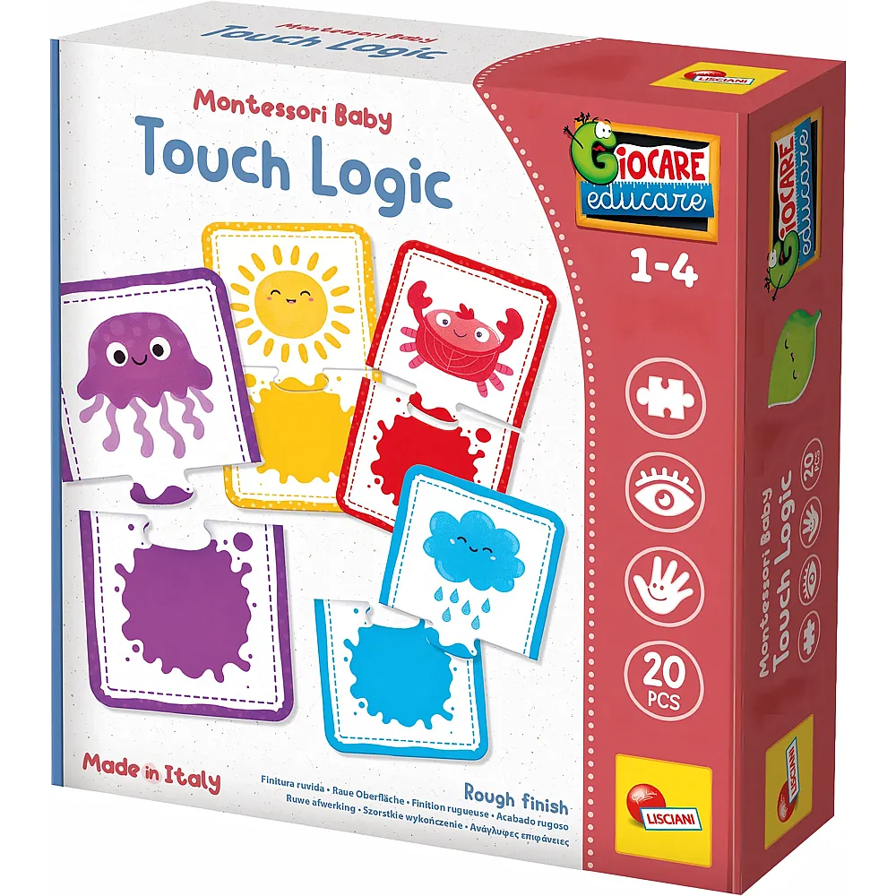 Lisciani Montessori Baby Touch Logic 10 Farbenpaare 20 Teile, raue