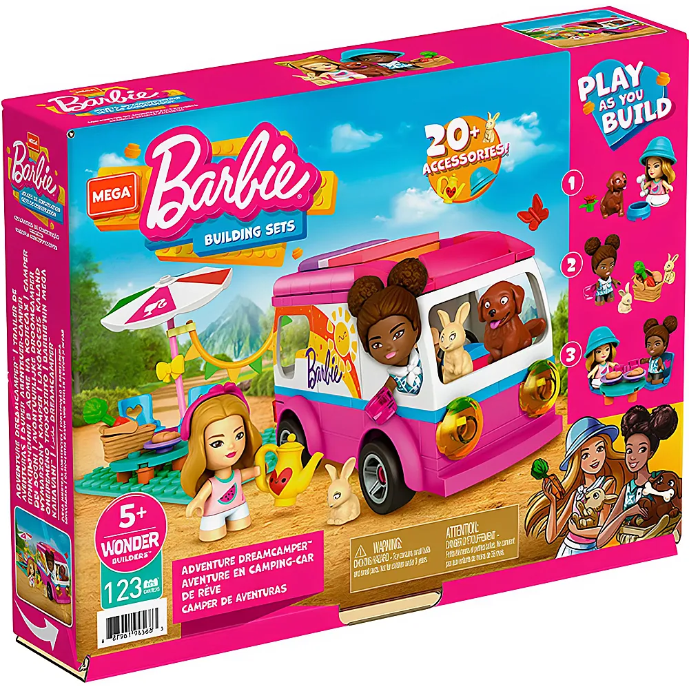 Mega Construx Barbie Abenteuer Traumwohnmobil 123Teile