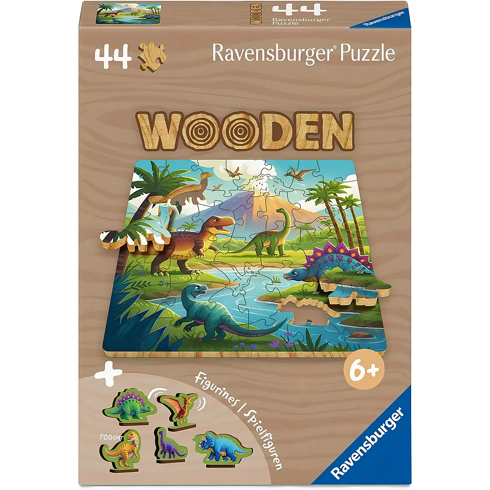 Ravensburger Puzzle Wooden Dinosaurier Welt 44Teile