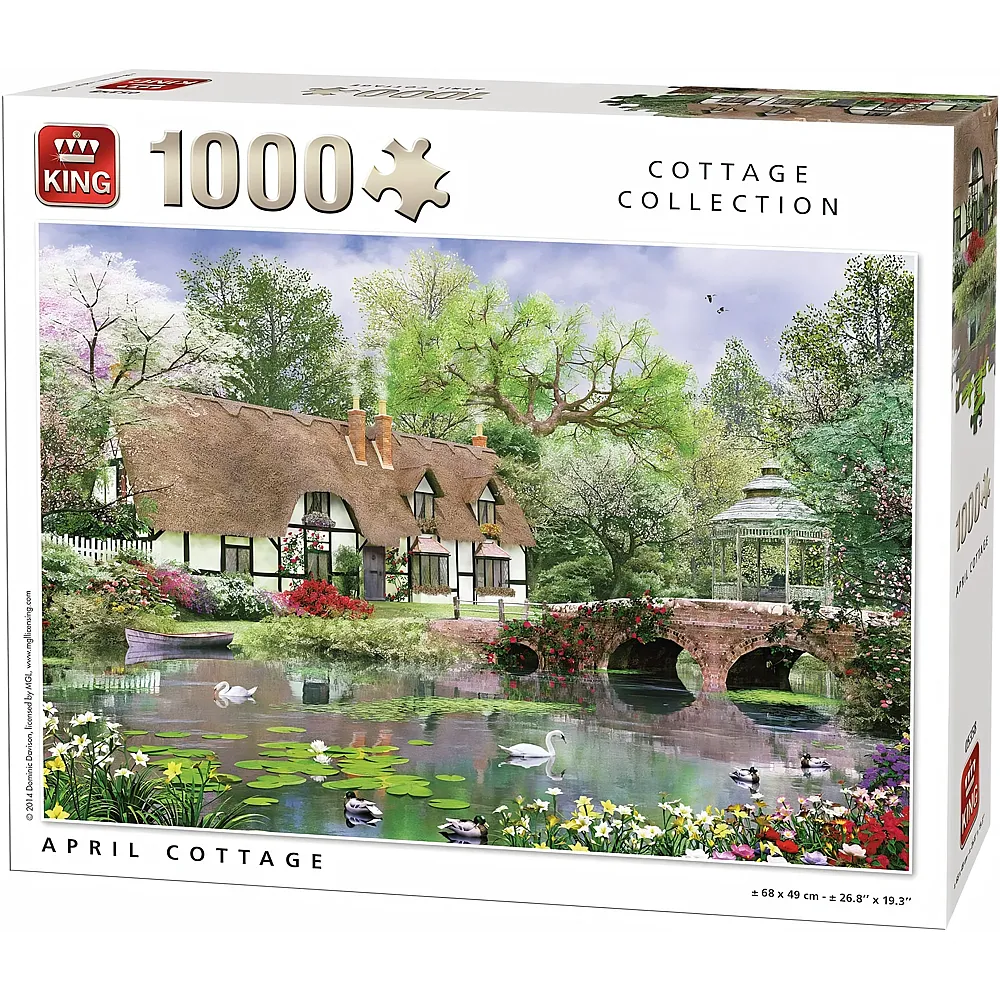 King Puzzle Dominic Davison Cottage im Fr�hling - 1000 Teile