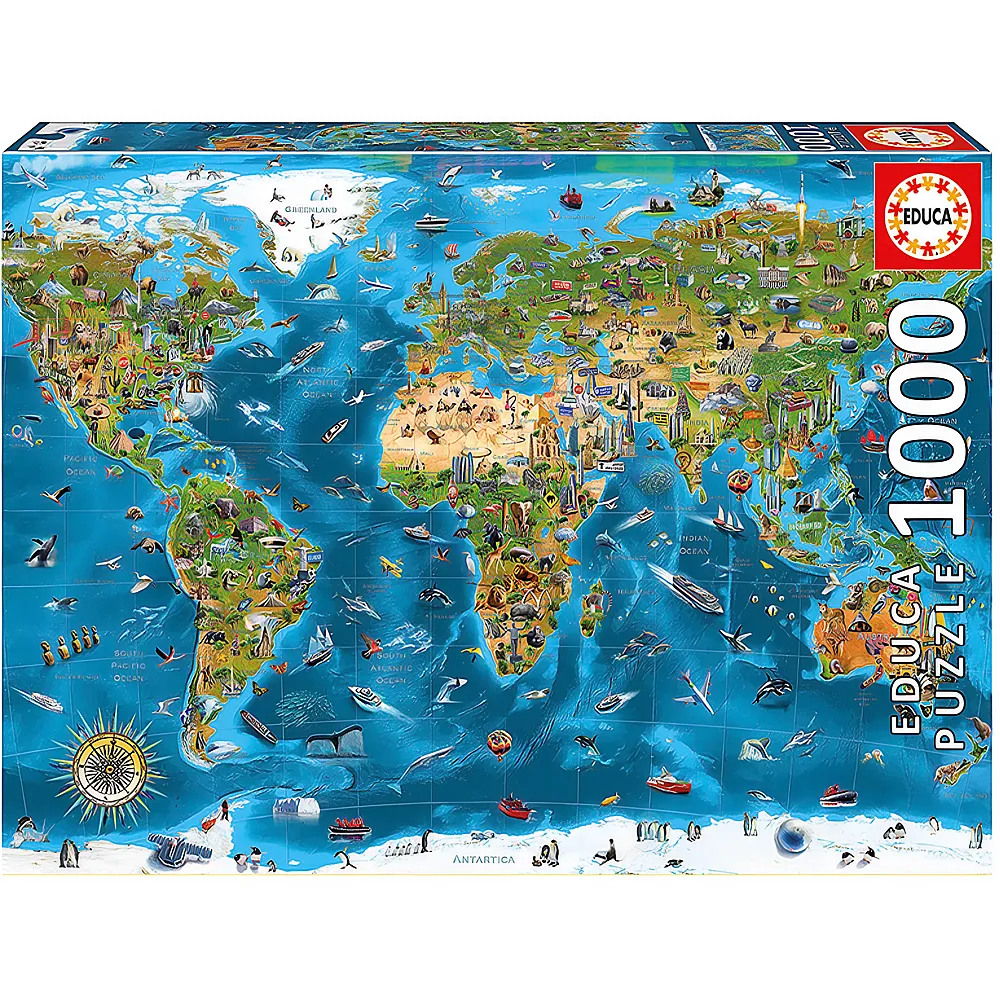 Educa Puzzle Weltwunder 1000Teile