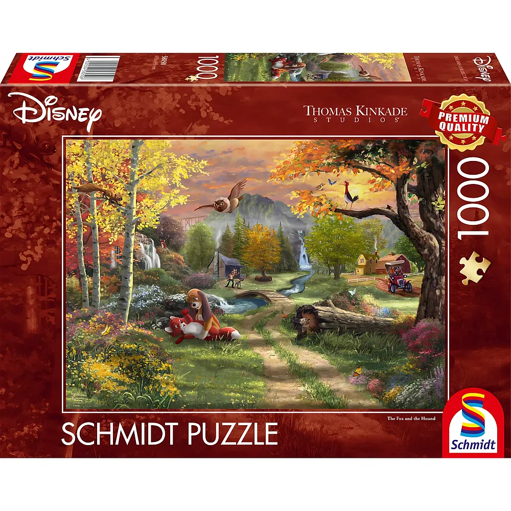 Schmidt Puzzle Thomas Kinkade Disney Fox and Hound 1000Teile