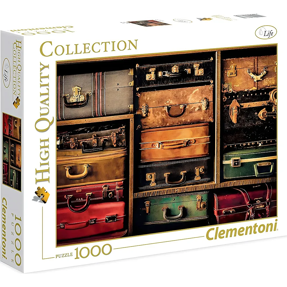 Clementoni Puzzle High Quality Collection Mit Koffern auf Reise - 1000 Teile