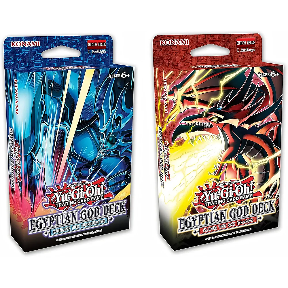 meinspielzeug - Konami Yu-Gi-Oh �gyptisches G�tter-Deck Set: Obelisk der Peiniger + Slifer der Himmelsdrache - Deutsch | Sammelkarten