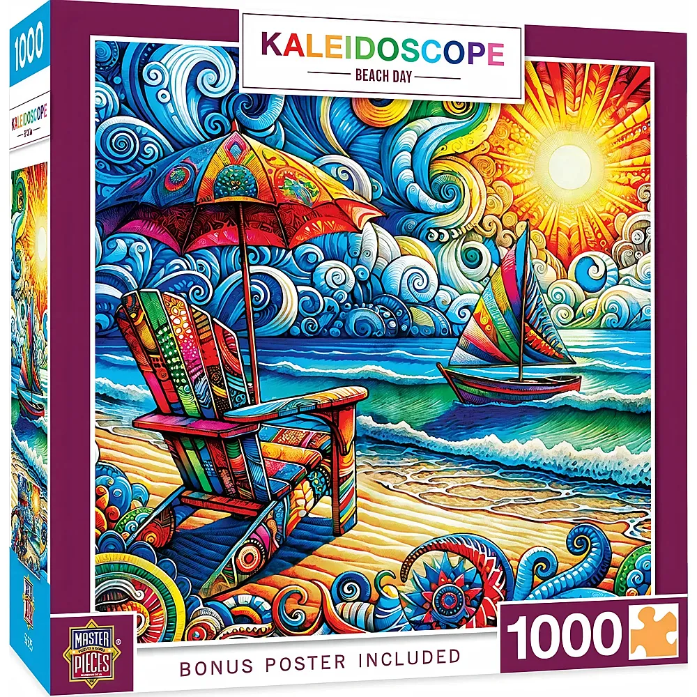 Master Pieces Puzzle Kaleidoscope Ein Tag am Strand - 1000 Teile