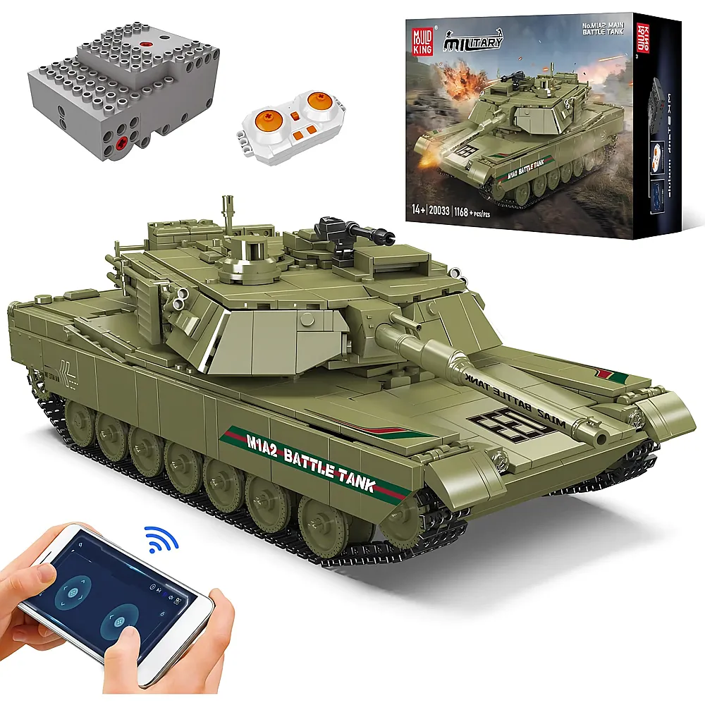 Mould King Military Panzer mit Fernbedienung und App Dual Control 20033
