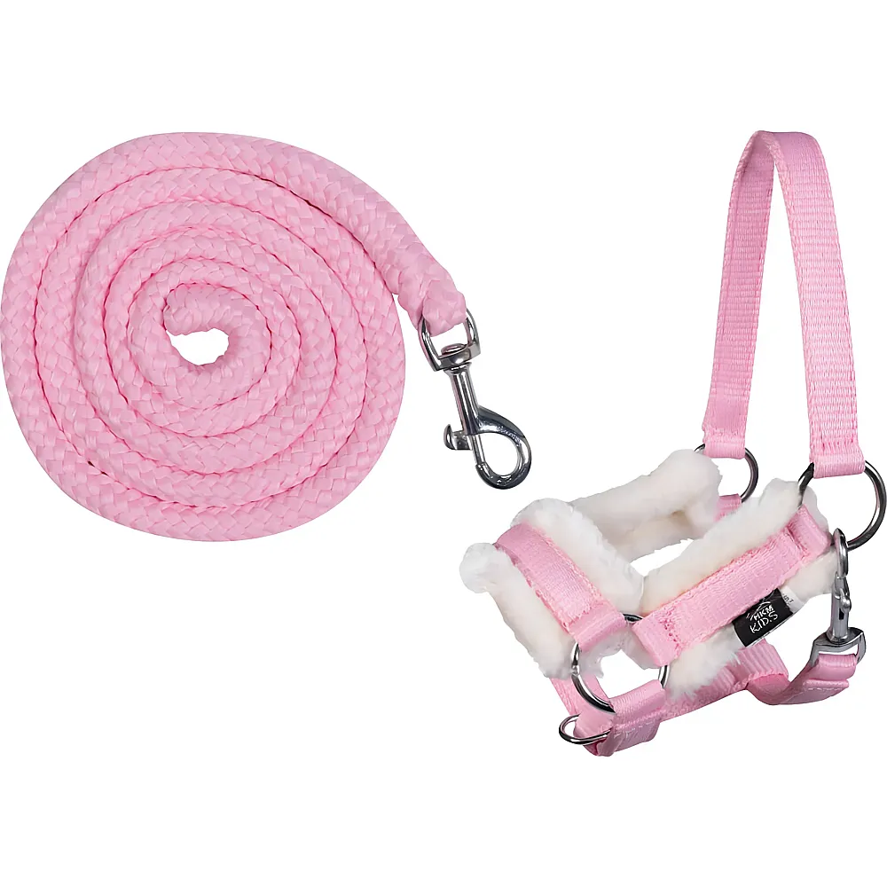 HKM Hobby Horse Halfter und Strick Rosa