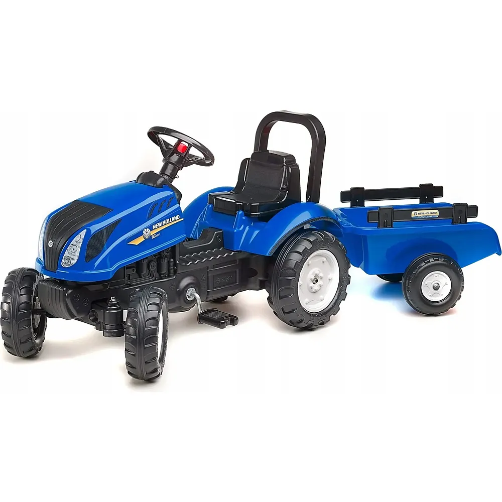 Falk Trettraktor New Holland mit Anh�nger Blau