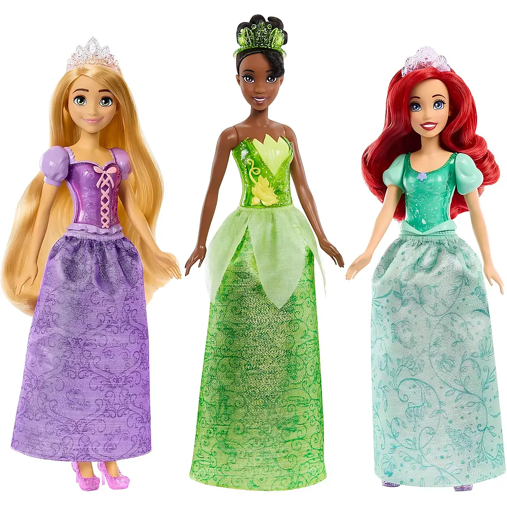 Mattel Disney Princess 3er-Set Tiana, Rapunzel und Arielle