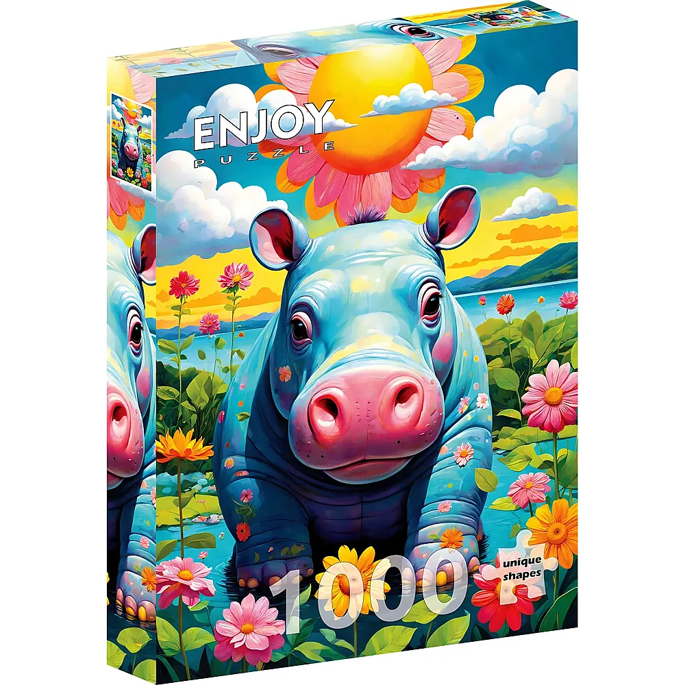 Enjoy Puzzle Nilpferd in der Sonne - 1000 Teile