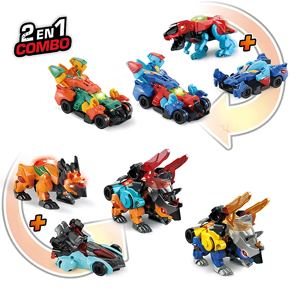 meinspielzeug - vtech Switch & Go Dinos Combo - Franais | Autos