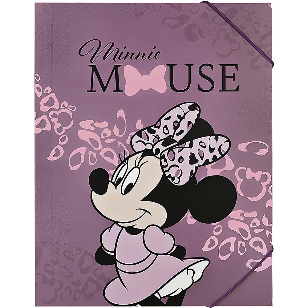 Undercover Minnie Mouse Gummibandmappe