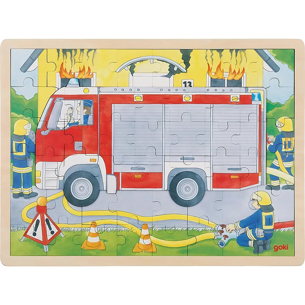Goki Puzzle Feuerwehreinsatz 59Teile