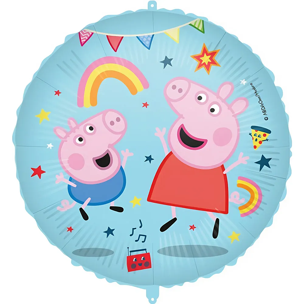 Procos Folienballon Peppa Pig inkl. Ballonband, Gewicht -  45 cm
