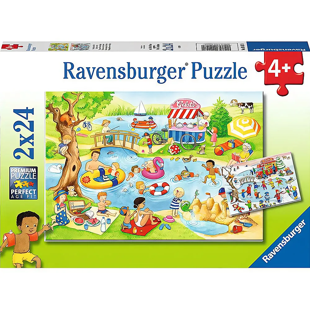 Ravensburger Puzzle Freizeit am See 2x24