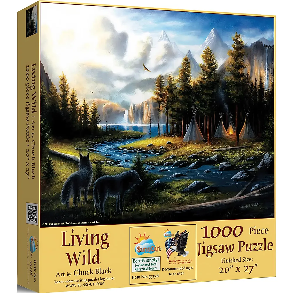 SunsOut Puzzle Chuck Black Living Wild - 1000 Teile
