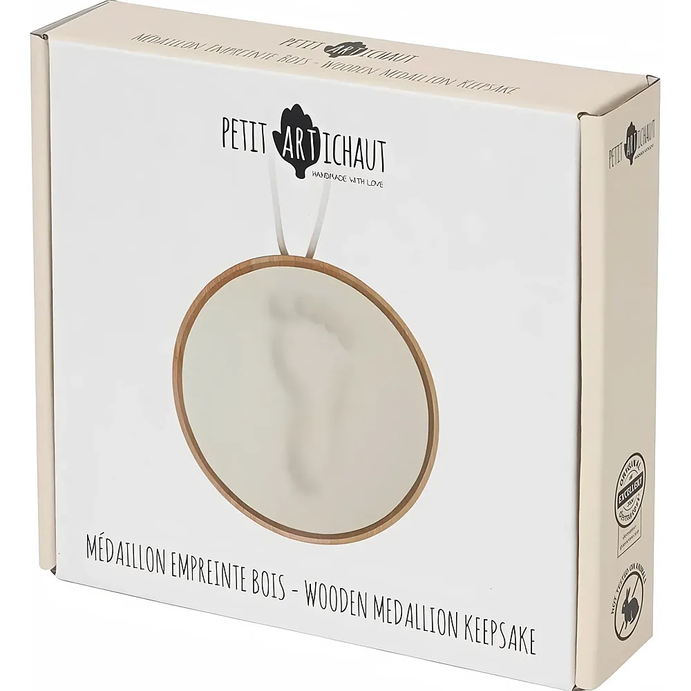 Petit Artichaut Holzmedaillon Andeken