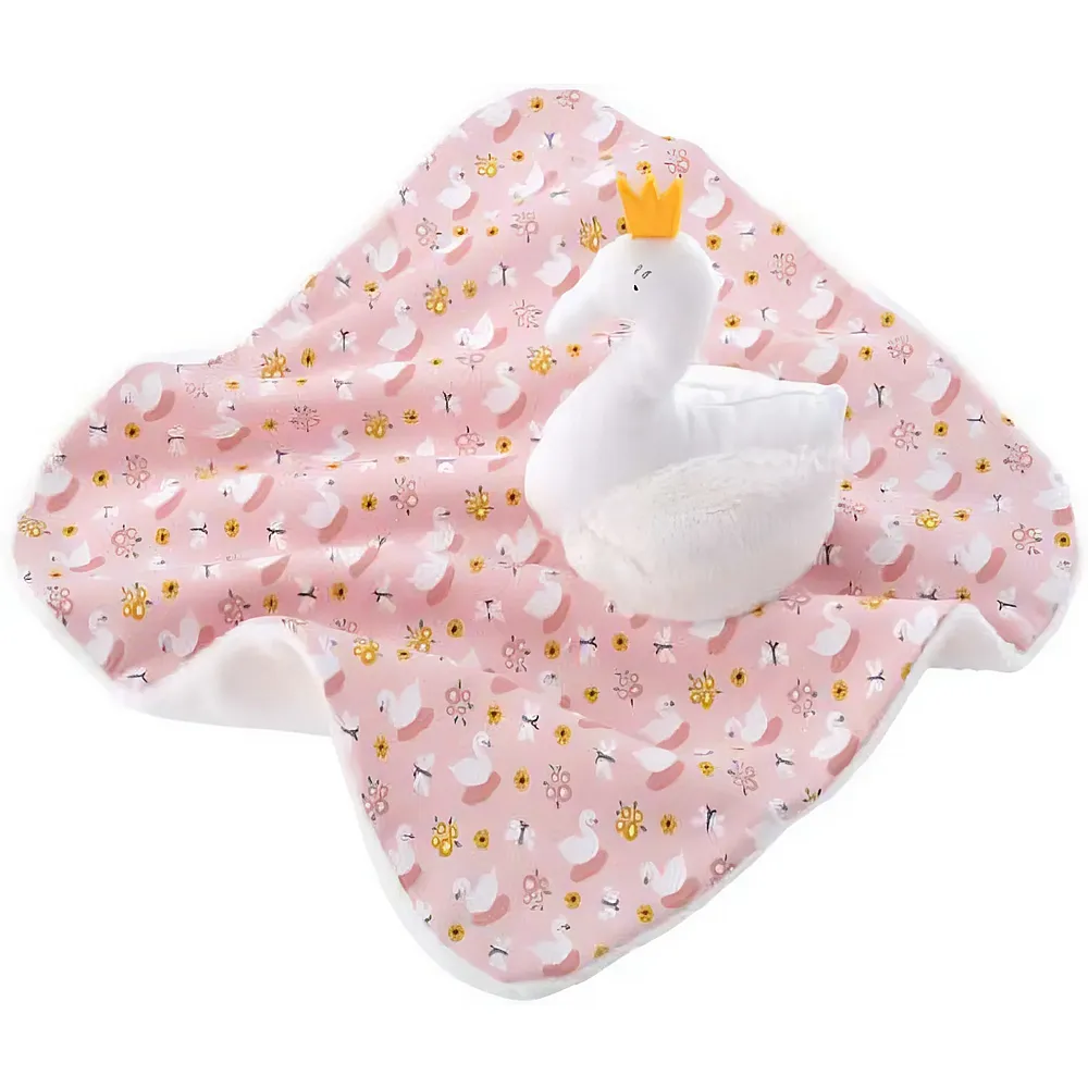 K�the Kruse Baby Decke mit Kuschelkissen Schwan - 35 cm | Schmusetiere