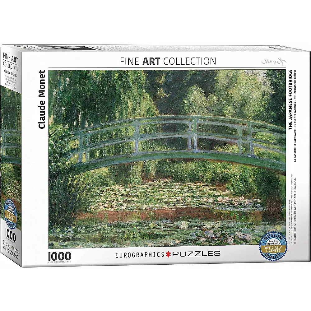 Eurographics Puzzle Fine Art Collection Claude Monet - The Japanese Footbridge 1000Teile