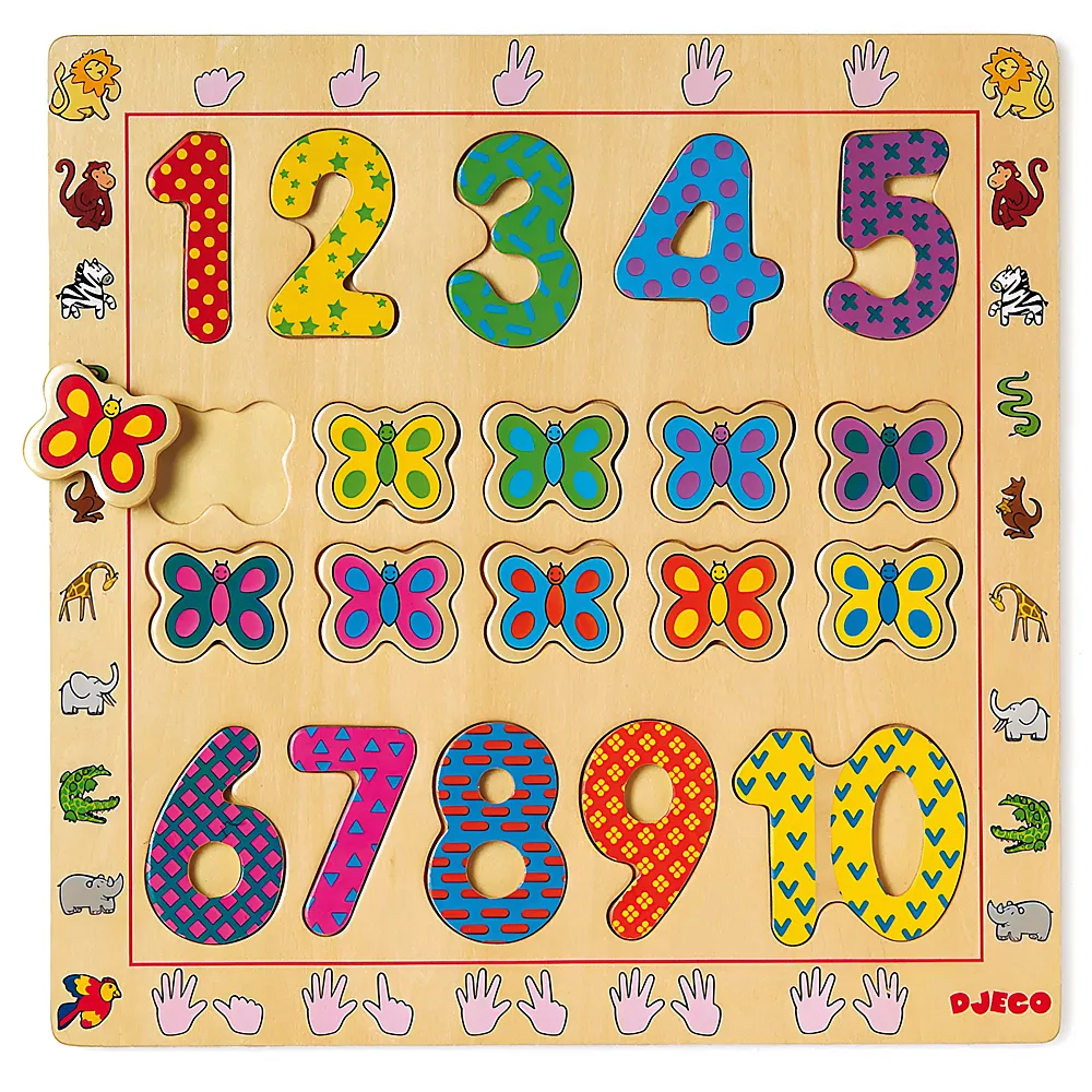 Djeco Puzzle 1-10 | Holzpuzzle