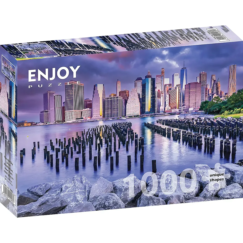 Enjoy Puzzle Cloudy Sky Over Manhattan, New York - 1000 Teile