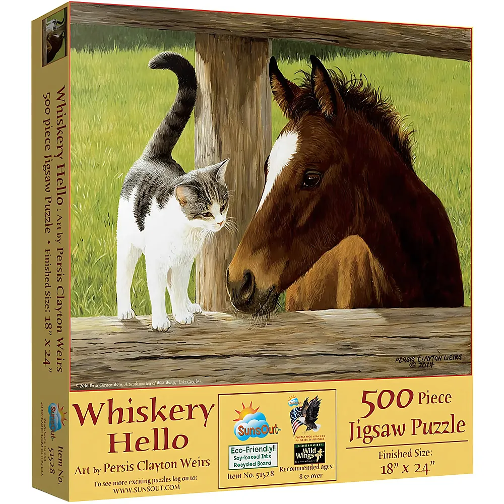 SunsOut Puzzle Clayton Weirs Whiskery Hello - 500 Teile