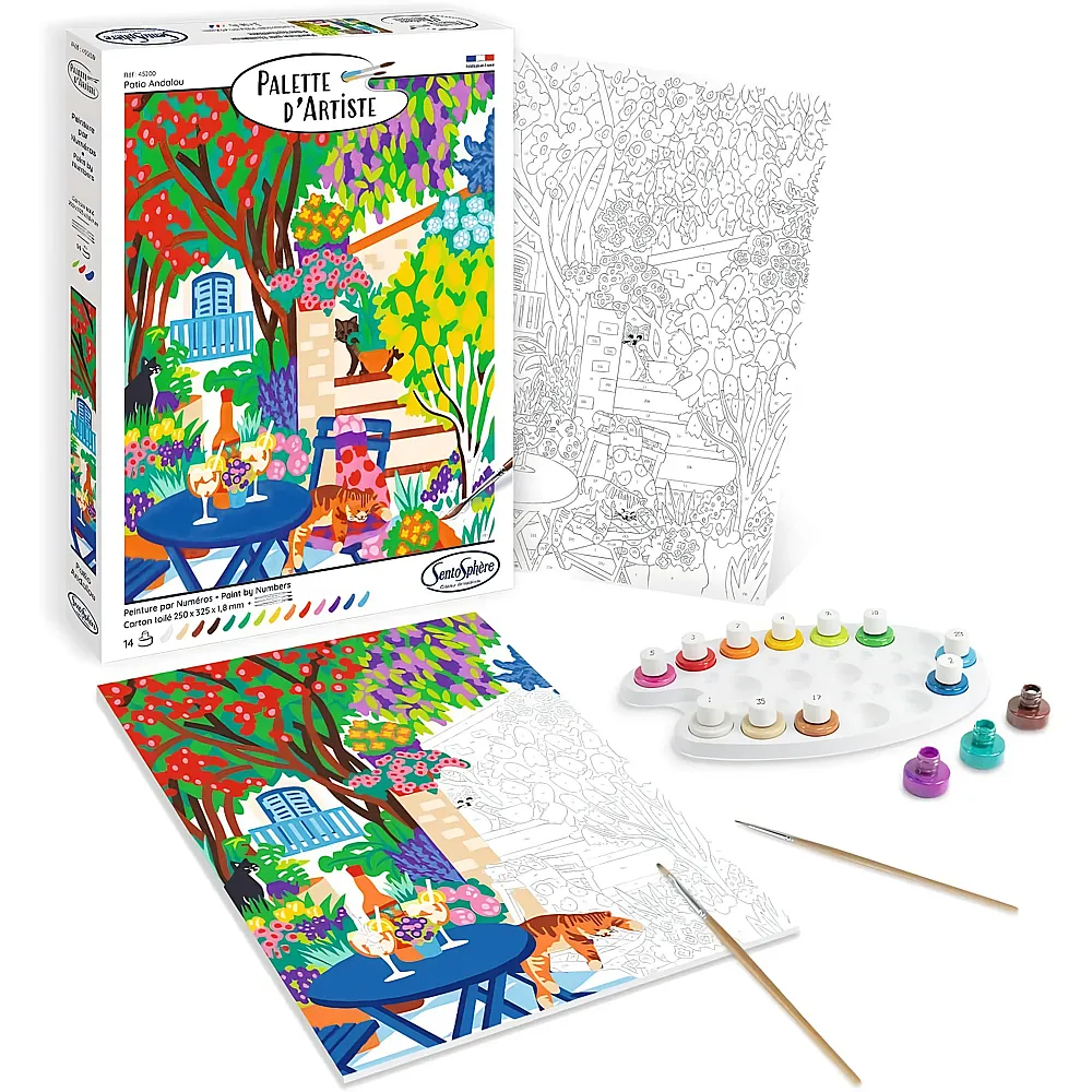 Sentosphere Palette d'Artiste Malen nach Zahlen Patio Andalou
