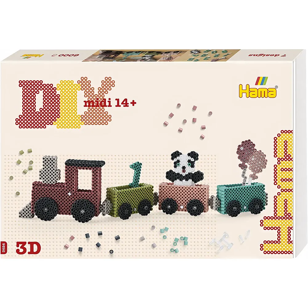 Hama Midi B�gelperlen 3D Geburtstagszug 6000Teile