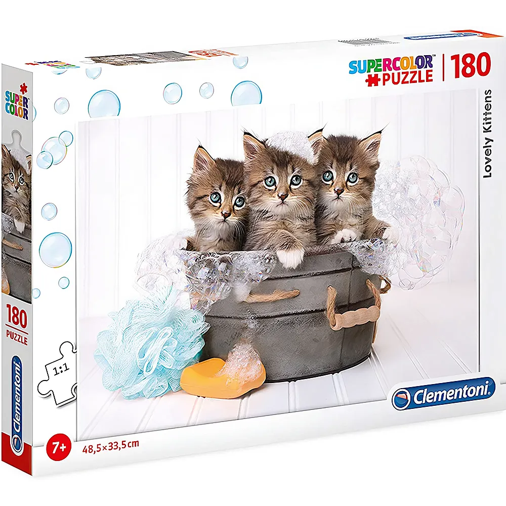 Clementoni Puzzle Supercolor Lovely Kittens 180Teile