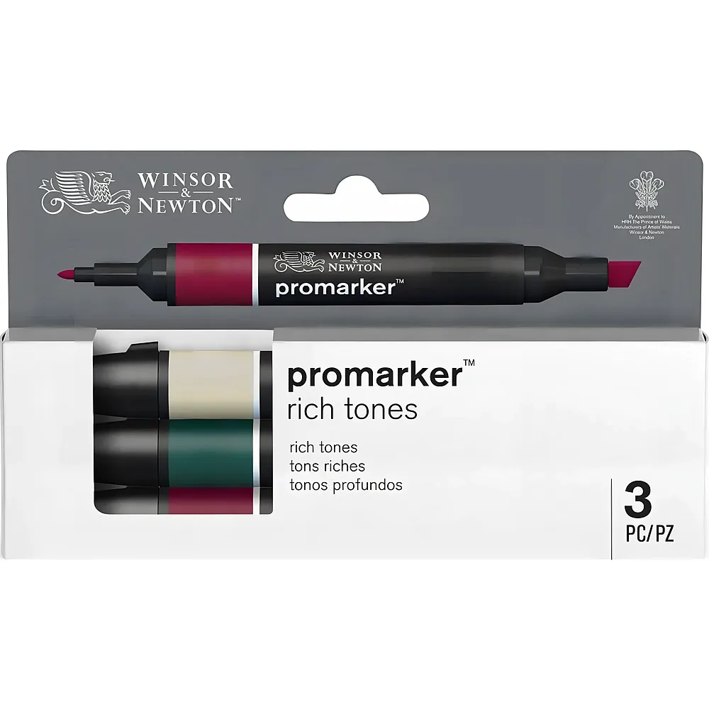 Winsor & Newton Promarker 3er Set Reichhaltige T�ne