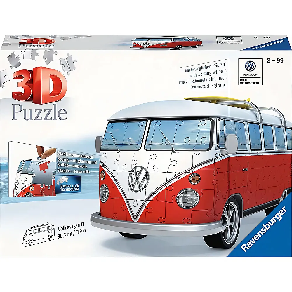 Ravensburger 3D Puzzle VW Bus T1 Surfer Edition 187Teile
