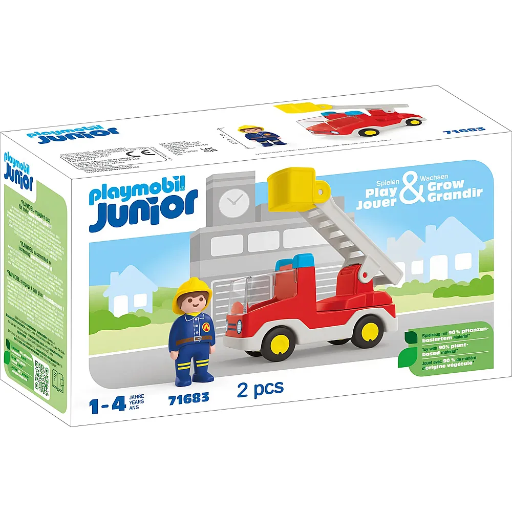 PLAYMOBIL Junior Feuerwehrleiterfahrzeug 71683