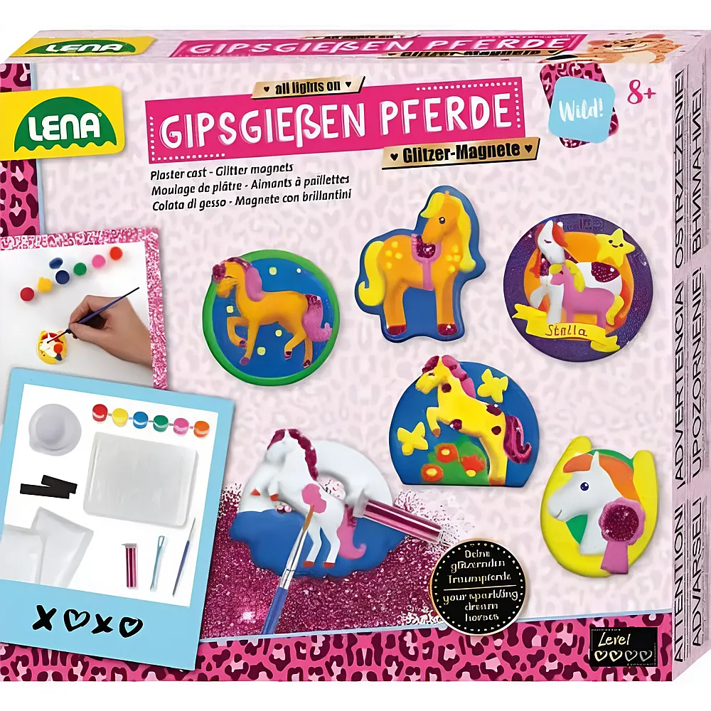 Lena Gipsgiessen Pferde fr 6 Glitzer-Magnete