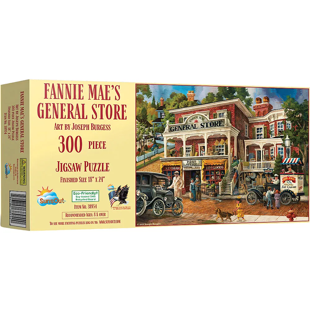 SunsOut Puzzle Joseph Burgess Fannie Maes Gemischtwarenladen - 300 Teile