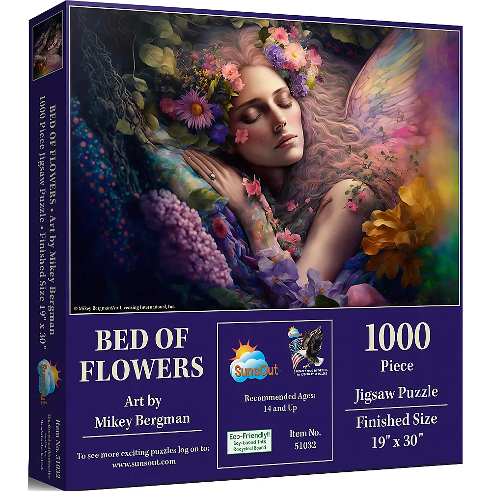 SunsOut Puzzle Mikey Bergman Blumenbeet - 1000 Teile