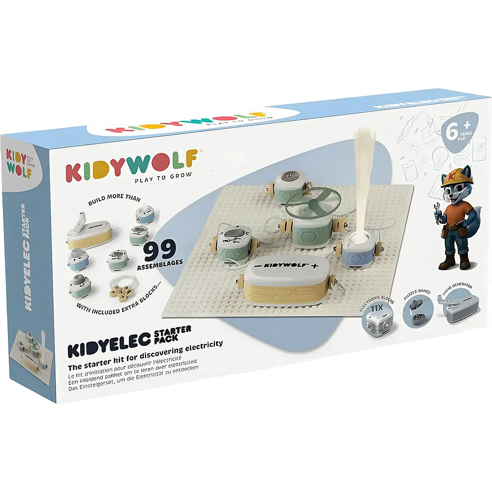 Kidywolf Elektrizit�t-Experimentierkasten 11-tlg.