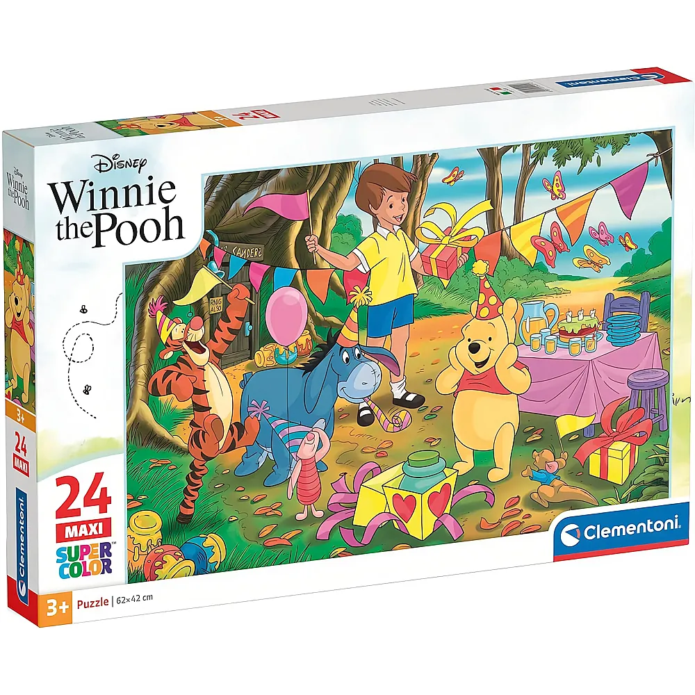 Clementoni Puzzle Supercolor Maxi Winnie Pooh - 24 Teile